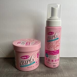 NEW Lot of 2 DIPPITY DO Curl Boosting Mousse Curl Gelee Hair Styling Products